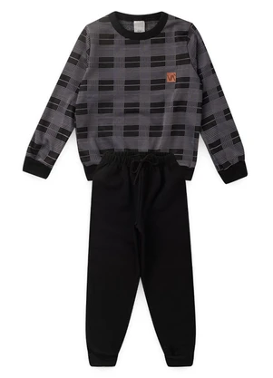 Vida Costeira - Conjunto Infantil Xadrez Mocinho Preto - VIDA COSTEIRA