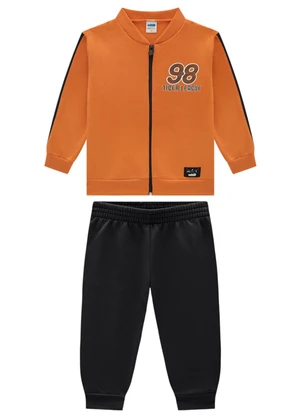 Marlan - Conjunto Infnatil Jaqueta e Calça Tiger Laranja - MARLAN