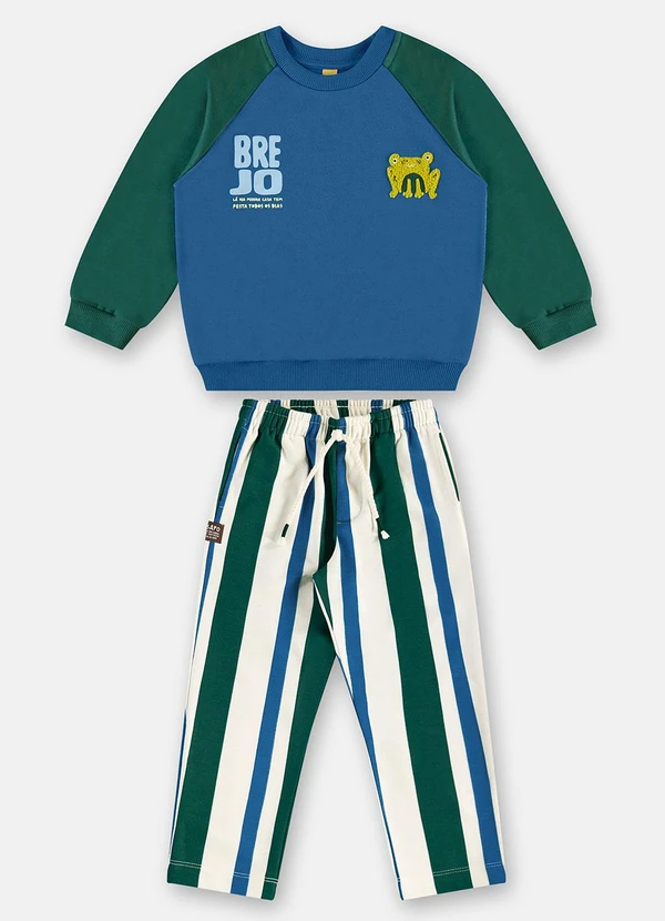 Três e Já - Conjunto Inverno Moletom Brejo Azul 4