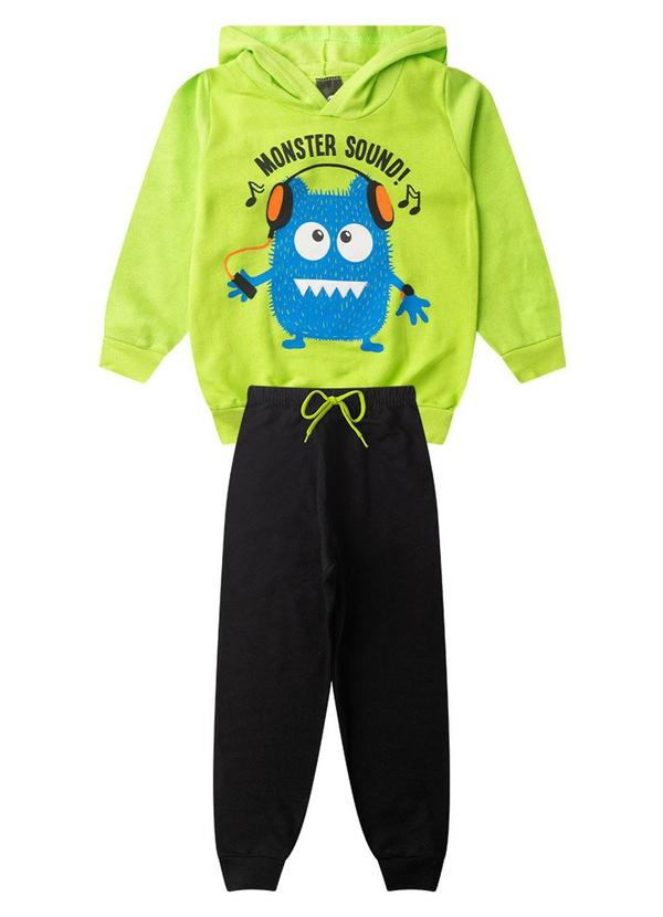 Rosa Azul - Conjunto Inverno Monster Sound Kangulu Verde