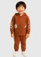 Malwee Kids - Conjunto Jacaré em Moletinho Creme - variação: Terracota