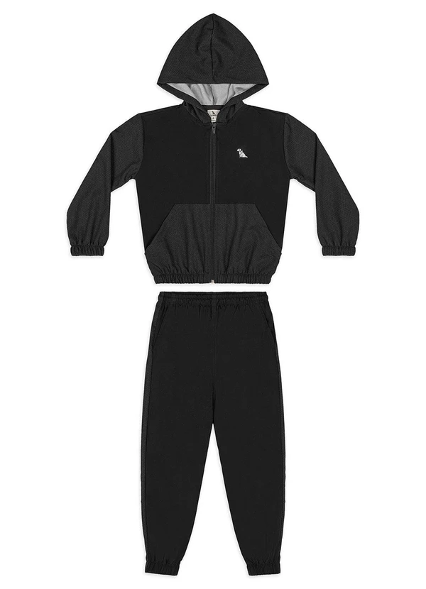 Quimby - Conjunto Jaqueta Calça Esportiva Preto 4