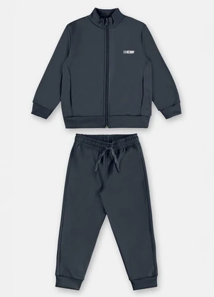 Up Baby - Conjunto Jaqueta Calça Fleece Cinza - UP BABY