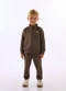 Up Baby - Conjunto Jaqueta Calça Fleece Marrom - variação:  