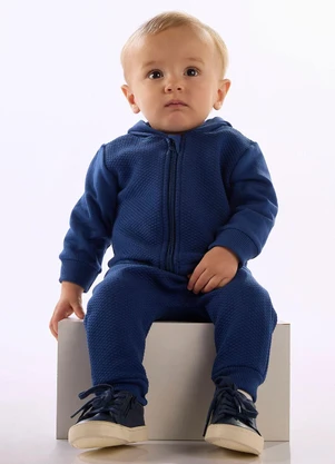 Up Baby - Conjunto Jaqueta Calça Matelassê Azul - UP BABY