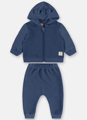 Up Baby - Conjunto Jaqueta Calça Matelassê Azul - UP BABY