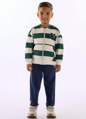 Up Baby - Conjunto Jaqueta Calça Molecotton Azul - UP BABY
