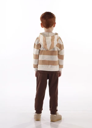 Up Baby - Conjunto Jaqueta Calça Molecotton Bege - UP BABY