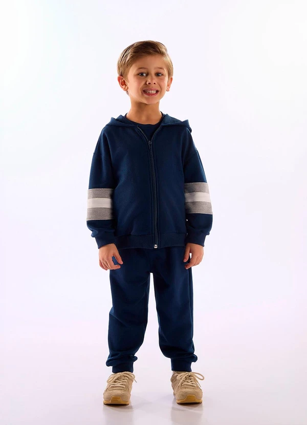 Up Baby - Conjunto Jaqueta Calça Moletom Azul