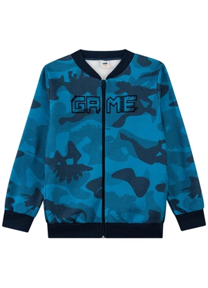 Marlan - Conjunto Jaqueta Camuflado Dino e Calça Azul - MARLAN