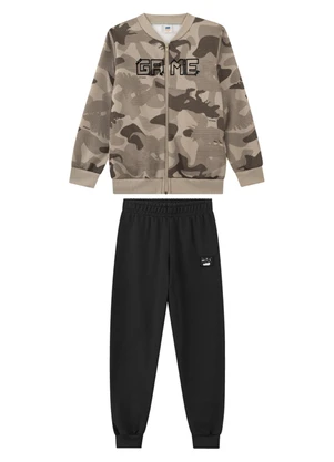 Marlan - Conjunto Jaqueta Camuflado Dino e Calça Bege - MARLAN