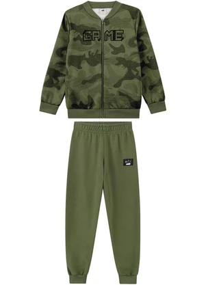 Marlan - Conjunto Jaqueta Camuflado Dino e Calça Verde - MARLAN