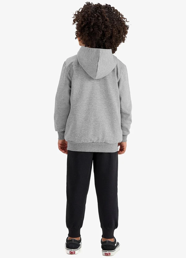 Rovi Kids - Conjunto Jaqueta Capuz e Calça Moletom Cinza 2