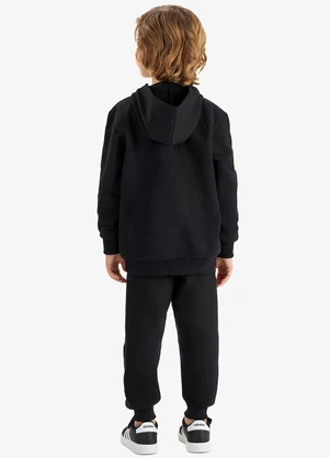 Rovi Kids - Conjunto Jaqueta Capuz e Calça Moletom Preto - ROVI KIDS