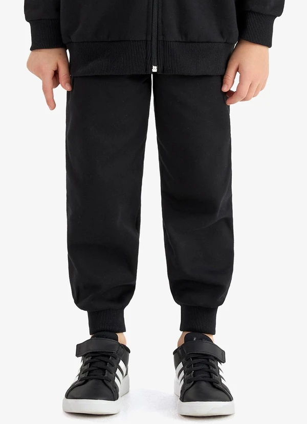 Rovi Kids - Conjunto Jaqueta Capuz e Calça Moletom Preto 5