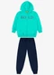 Rovi Kids - Conjunto Jaqueta Capuz e Calça Moletom Azul - variação: Verde