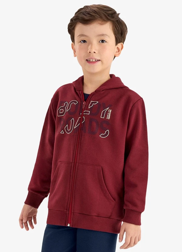 Rovi Kids - Conjunto Jaqueta Capuz e Calça Moletom Vermelho 4