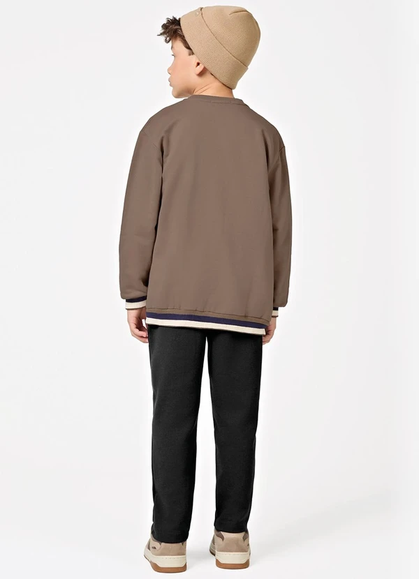 Trick Nick - Conjunto Jaqueta com Calça Masculino Marrom 2