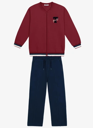 Trick Nick - Conjunto Jaqueta com Calça Masculino Vermelho - TRICK NICK
