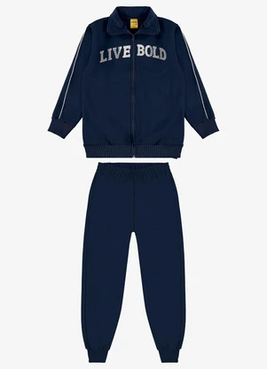 Rovi Kids - Conjunto Jaqueta com Calça Moletom Azul - ROVI KIDS