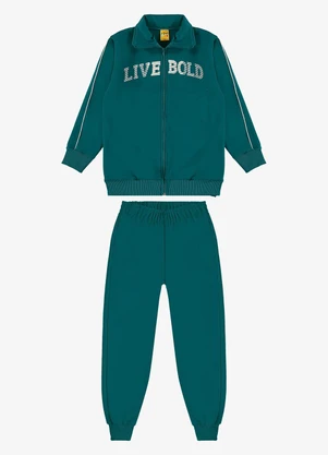 Rovi Kids - Conjunto Jaqueta com Calça Moletom Verde - ROVI KIDS