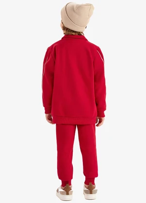 Rovi Kids - Conjunto Jaqueta com Calça Moletom Vermelho - ROVI KIDS