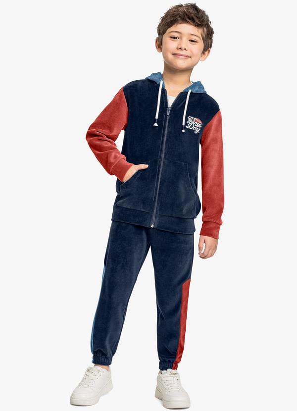 Trick Nick - Conjunto Jaqueta com Capuz e Calça Azul