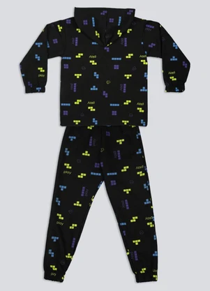 Fakini Kids - Conjunto Jaqueta com Capuz e Calca Estampado - FAKINI KIDS