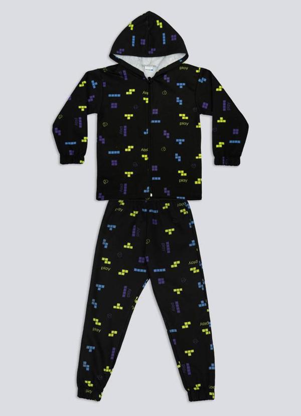 Fakini Kids - Conjunto Jaqueta com Capuz e Calca Estampado