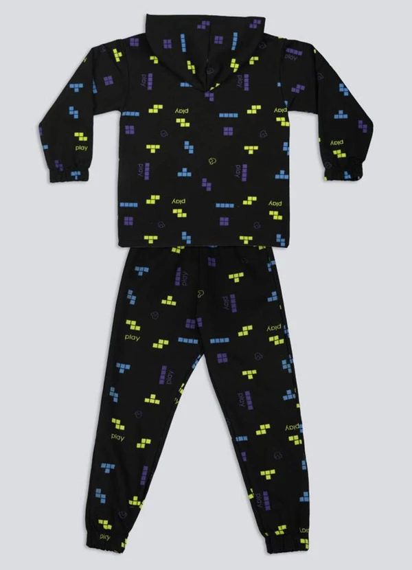 Fakini Kids - Conjunto Jaqueta com Capuz e Calca Estampado 2