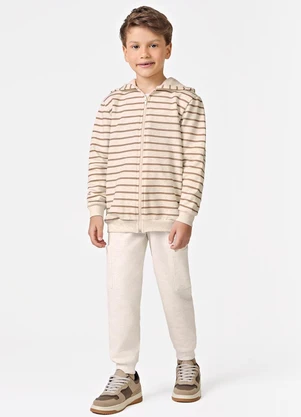 Trick Nick - Conjunto Jaqueta com Capuz e Calça Marrom - TRICK NICK