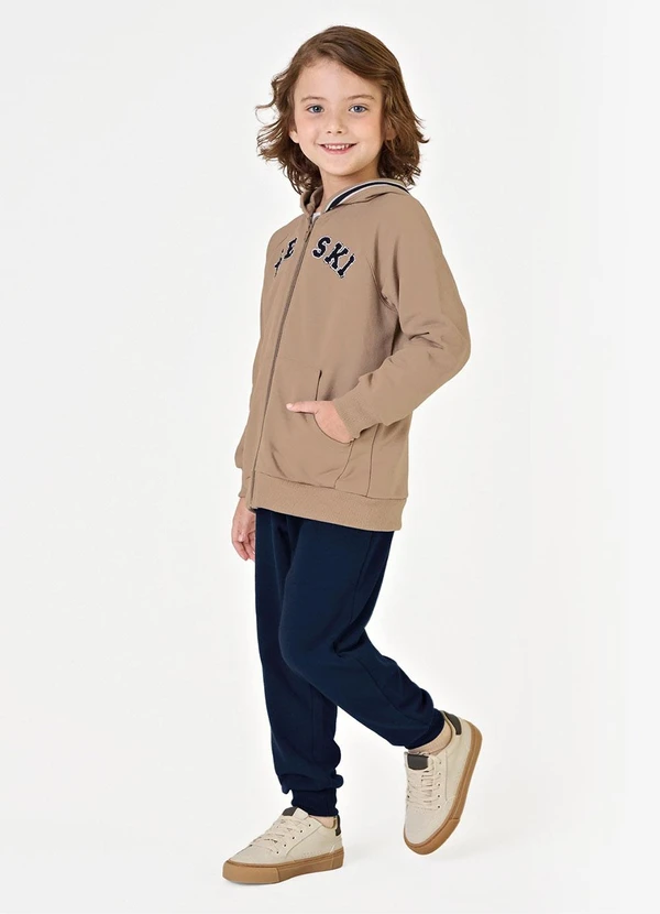 Trick Nick - Conjunto Jaqueta com Capuz e Calça Marrom 3