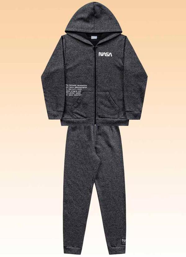 Fakini Kids - Conjunto Jaqueta com Capuz e Calça Nasa Preto 2