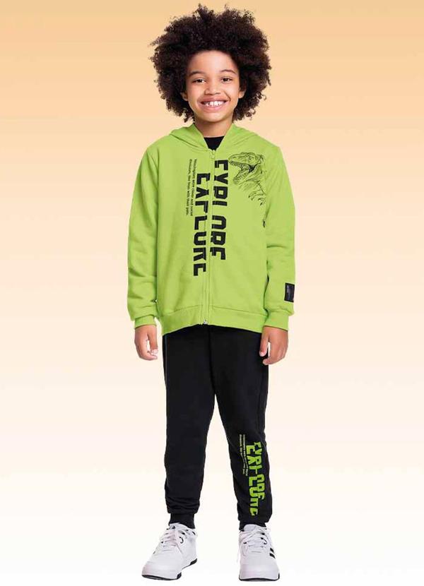 Fakini Kids - Conjunto Jaqueta com Capuz e Calça Preto