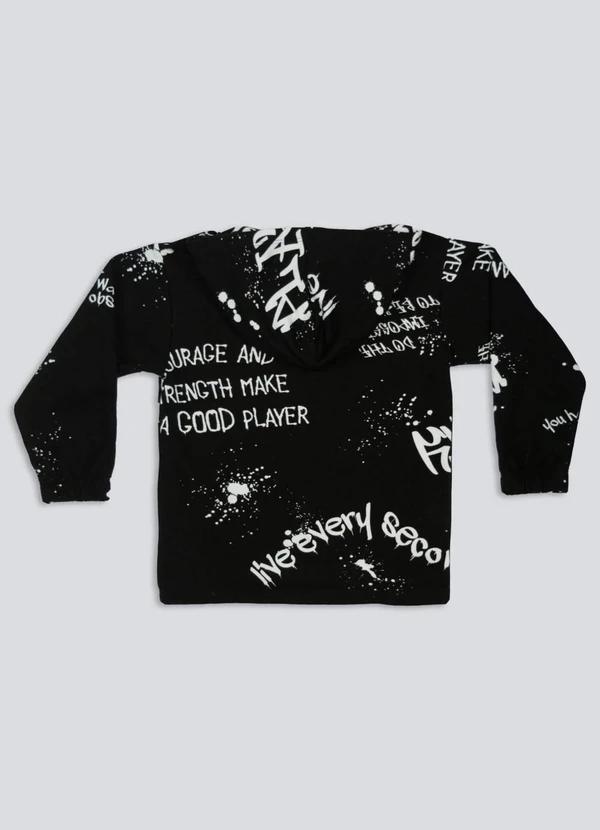 Fakini Kids - Conjunto Jaqueta com Capuz e Calca Preto 4