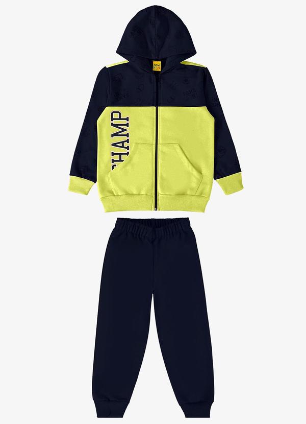 Rovi Kids - Conjunto Jaqueta com Capuz e Calça Verde