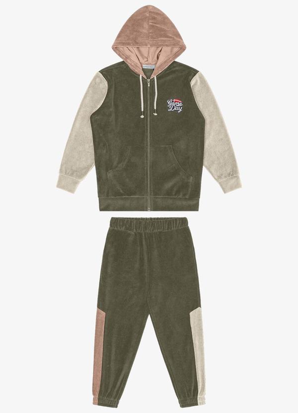 Trick Nick - Conjunto Jaqueta com Capuz e Calça Verde