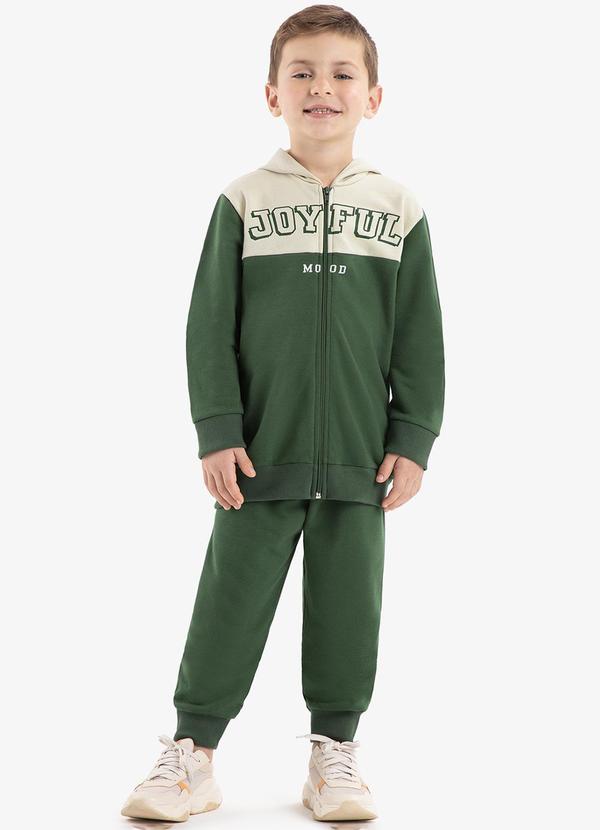 Rovi Kids - Conjunto Jaqueta com Capuz e Calça Verde