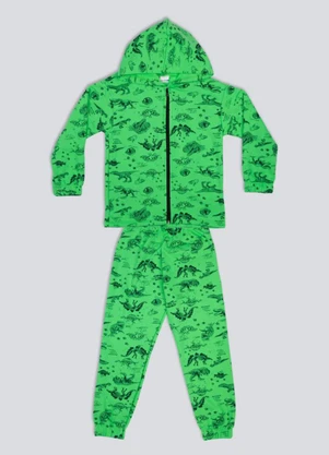 Fakini Kids - Conjunto Jaqueta com Capuz e Calca Verde - FAKINI KIDS
