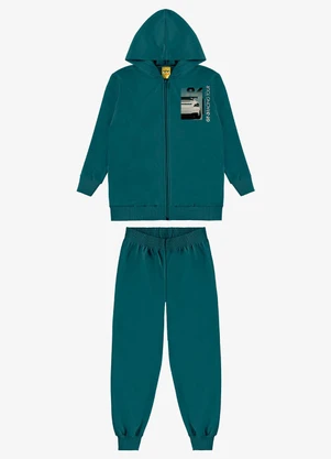 Rovi Kids - Conjunto Jaqueta com Capuz e Calça Verde - ROVI KIDS