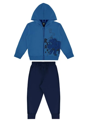 Bee Loop - Conjunto Jaqueta Dino e Calça Azul - BEE LOOP