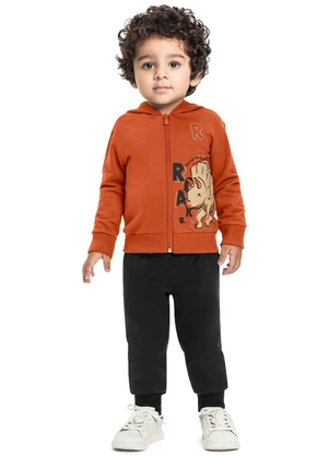 Bee Loop - Conjunto Jaqueta Dino e Calça Marrom - BEE LOOP