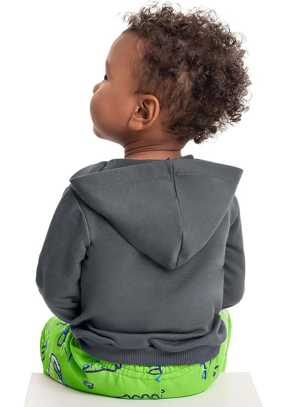 Bee Loop - Conjunto Jaqueta e Calça Bebê Cinza 2