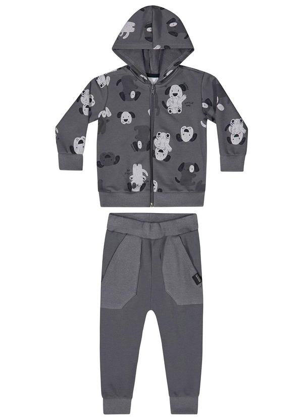 Quimby - Conjunto Jaqueta e Calça Bebê Cinza