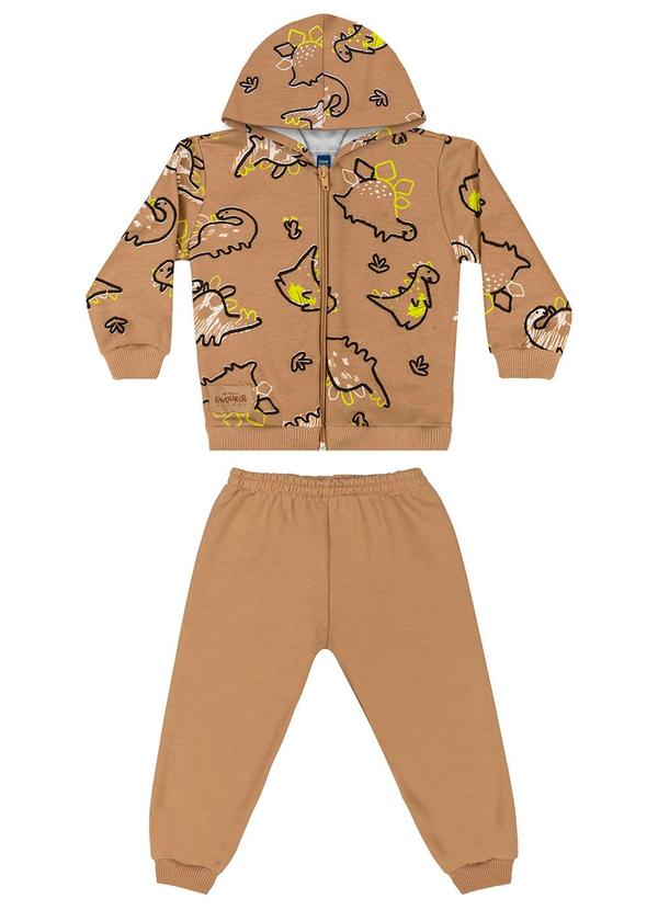 Bee Loop - Conjunto Jaqueta e Calça Bebê Marrom