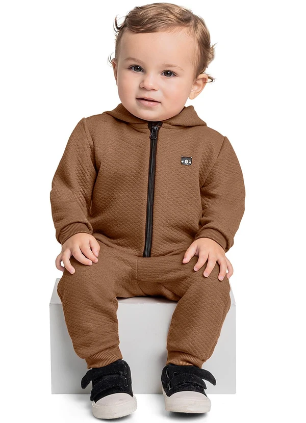 Quimby - Conjunto Jaqueta e Calça Bebê Marrom