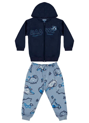 Bee Loop - Conjunto Jaqueta e Calça Bebê Menino Azul - BEE LOOP