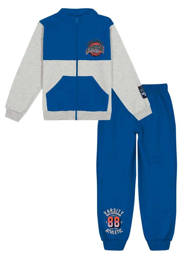 Abrange - Conjunto Jaqueta e Calça Color Block Cinza 1
