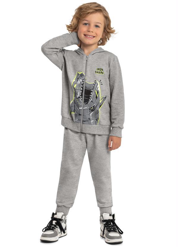 Bee Loop - Conjunto Jaqueta e Calça de Moletom Cinza