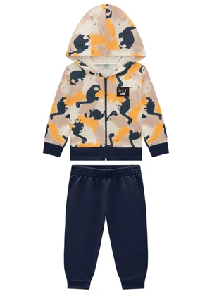 Marlan - Conjunto Jaqueta e Calça Dino Camuflado Azul - MARLAN